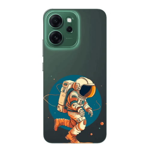 Oppo 14 F Run Space Transparent Silicone TPU Θήκη