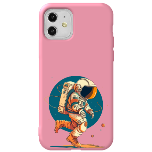 Apple iPhone 11  Run Space Pink Colored Silicone TPU Θήκη