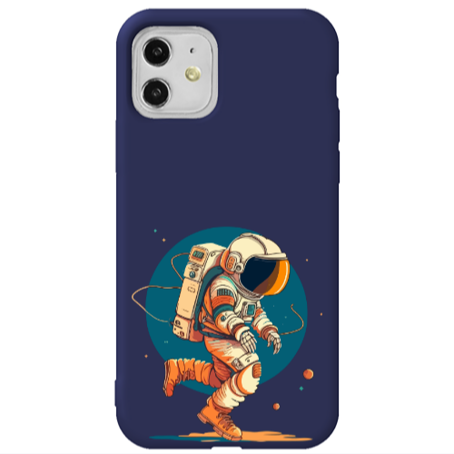Apple iPhone 11  Run Space Dark blue Colored Silicone TPU Θήκη