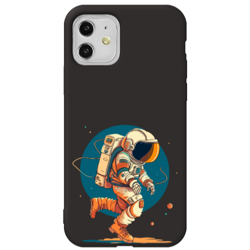 Apple iPhone 11  Run Space Black Colored Silicone TPU Θήκη
