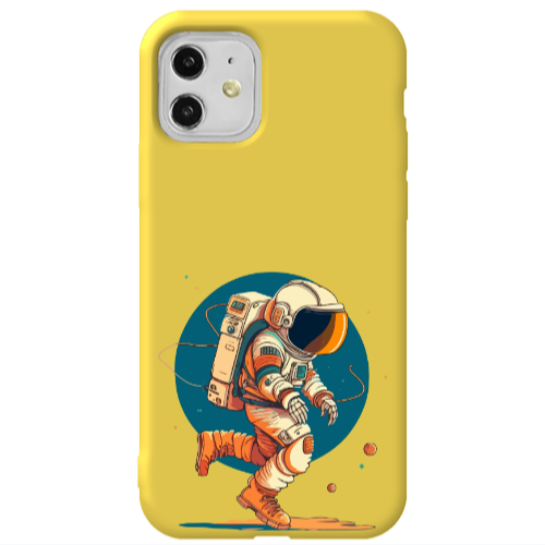 Apple iPhone 11  Run Space Yellow Colored Silicone TPU Θήκη