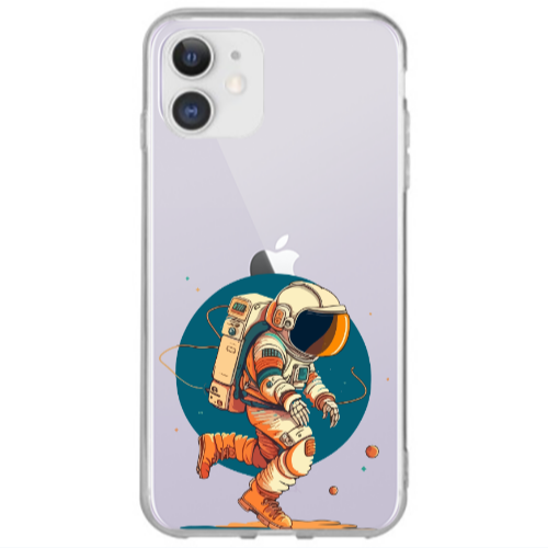 Apple iPhone 12 Run Space Transparent Silicone TPU Θήκη