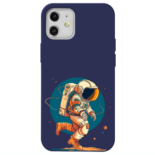 Apple iPhone 12 Run Space Dark blue Colored Silicone TPU Θήκη