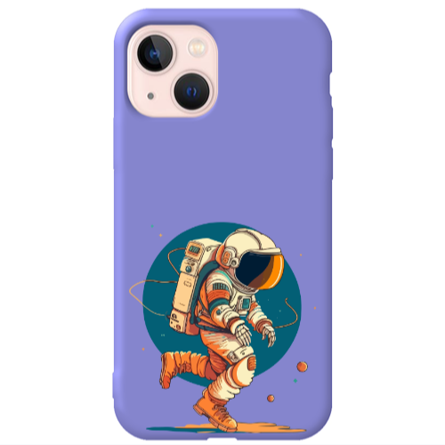 Apple iPhone 13 Run Space Purple Colored Silicone TPU Θήκη