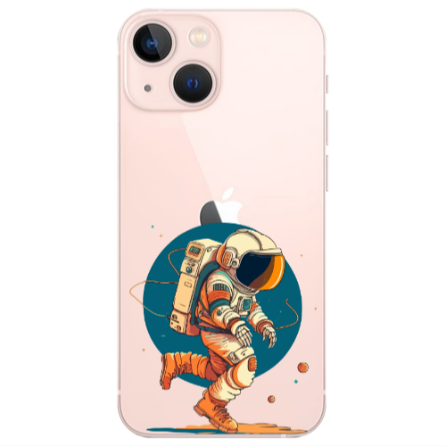 Apple iPhone 13 Run Space Transparent Silicone TPU Θήκη