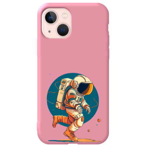 Apple iPhone 13 Run Space Pink Colored Silicone TPU Θήκη