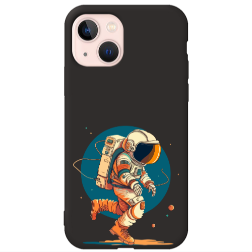 Apple iPhone 13 Run Space Black Colored Silicone TPU Θήκη
