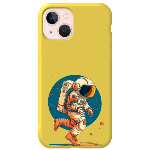 Apple iPhone 13 Run Space Yellow Colored Silicone TPU Θήκη