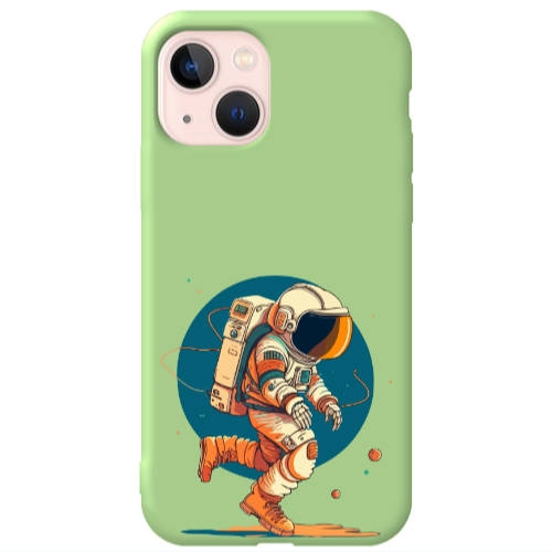 Apple iPhone 13 Run Space Light Green Colored Silicone TPU Θήκη