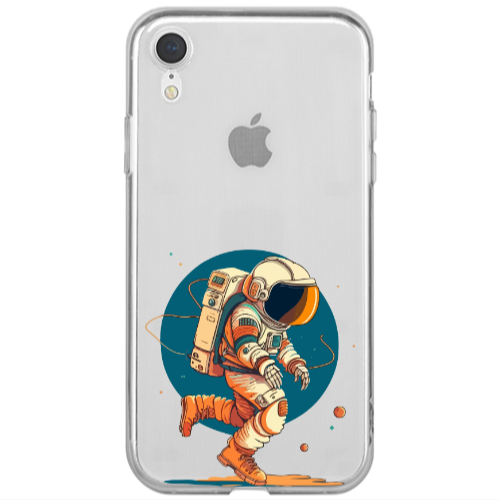 Apple iPhone Xr Run Space Transparent Silicone TPU Θήκη