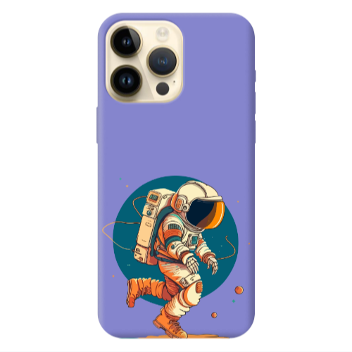 Apple iPhone 13 Pro Max Run Space Purple Colored Silicone TPU Θήκη