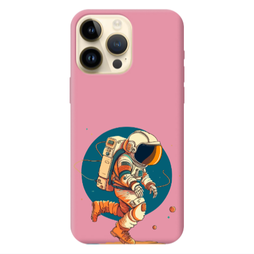 Apple iPhone 13 Pro Max Run Space Pink Colored Silicone TPU Θήκη