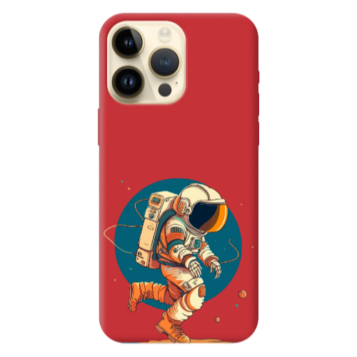 Apple iPhone 13 Pro Max Run Space Red Colored Silicone TPU Θήκη