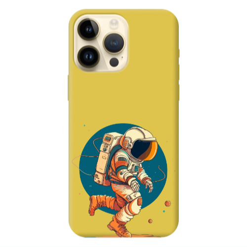 Apple iPhone 13 Pro Max Run Space Yellow Colored Silicone TPU Θήκη