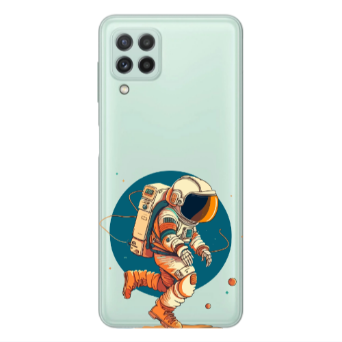 Samsung A22 4G Run Space Transparent Silicone TPU Θήκη
