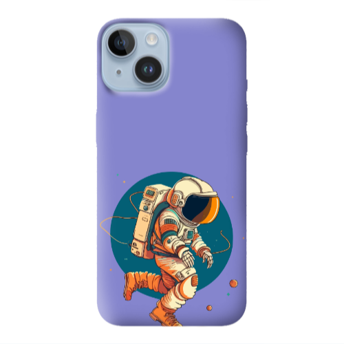 Apple iPhone 14  Run Space Purple Colored Silicone TPU Θήκη