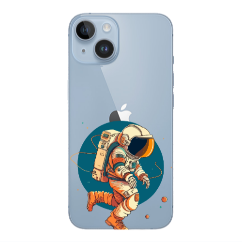 Apple iPhone 14  Run Space Transparent Silicone TPU Θήκη