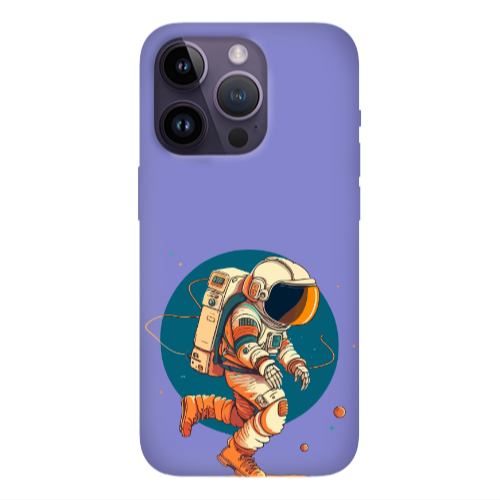 Apple iPhone 14 Pro  Run Space Purple Colored Silicone TPU Θήκη