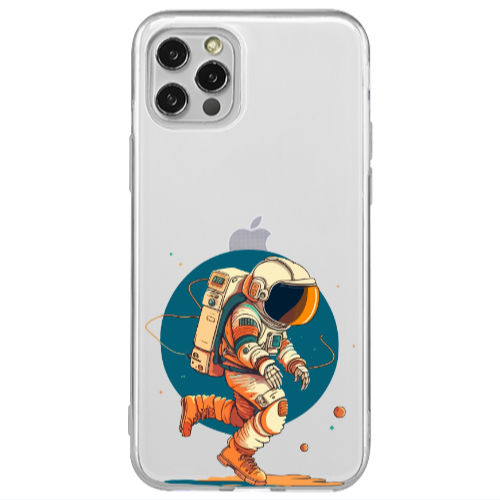 Apple iPhone 12 Pro Run Space Transparent Silicone TPU Θήκη