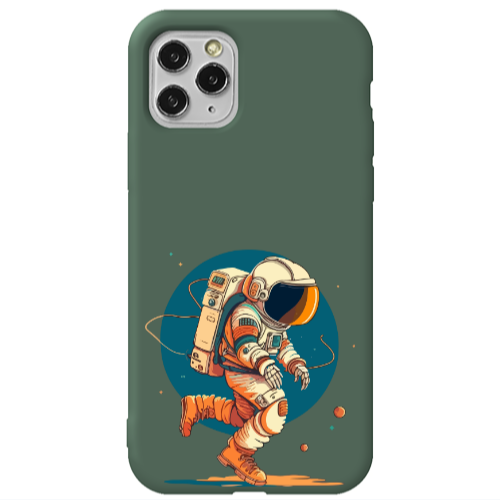 Apple iPhone 11 Pro Max Run Space Dark Green Colored Silicone TPU Θήκη