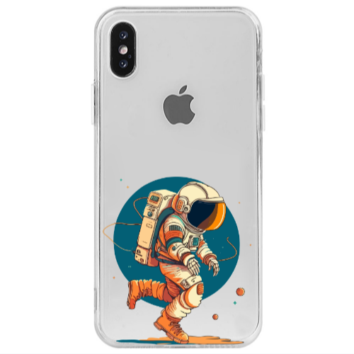 Apple iPhone Xs Max Run Space Transparent Silicone TPU Θήκη