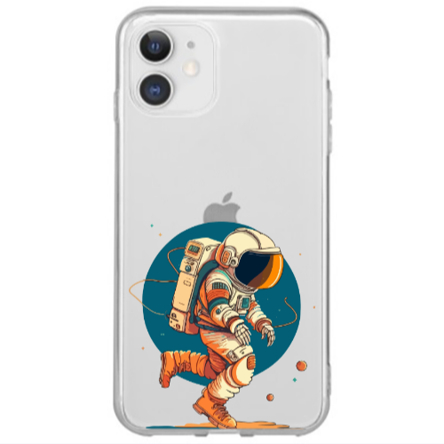 Apple iPhone 12 Mini Run Space Transparent Silicone TPU Θήκη