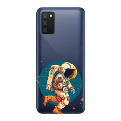 Samsung A03S Run Space Transparent Silicone TPU Θήκη