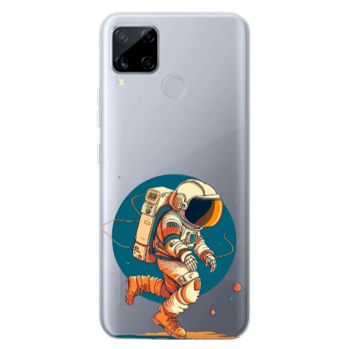 Realme C25S Run Space Transparent Silicone TPU Θήκη