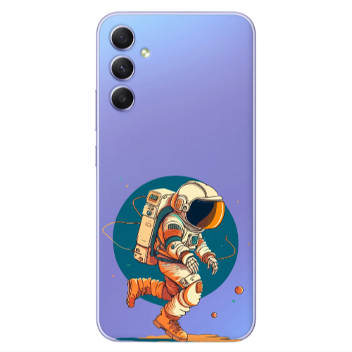 Samsung A34 Run Space Transparent Silicone TPU Θήκη