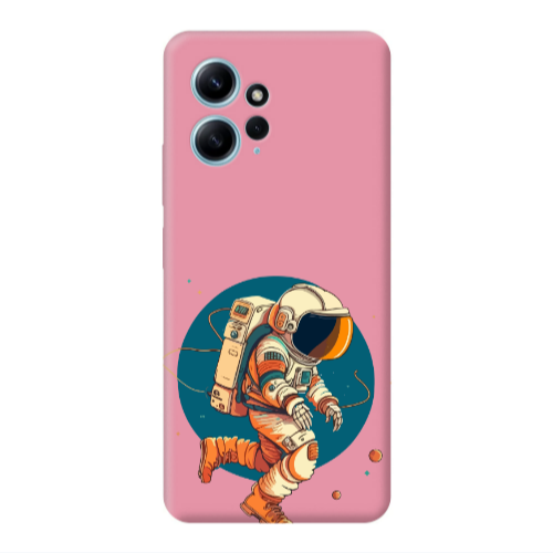 Xiaomi Redmi Note 12 4G Run Space Pink Colored Silicone TPU Θήκη