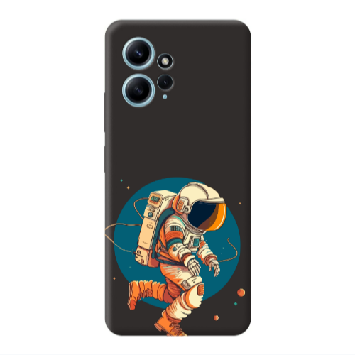 Xiaomi Redmi Note 12 4G Run Space Black Colored Silicone TPU Θήκη