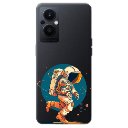 Oppo Reno 7 Lite Run Space Transparent Silicone TPU Θήκη