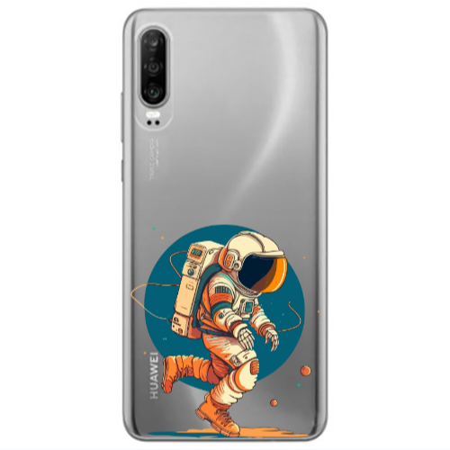 Huawei P30 Run Space Transparent Silicone TPU Θήκη