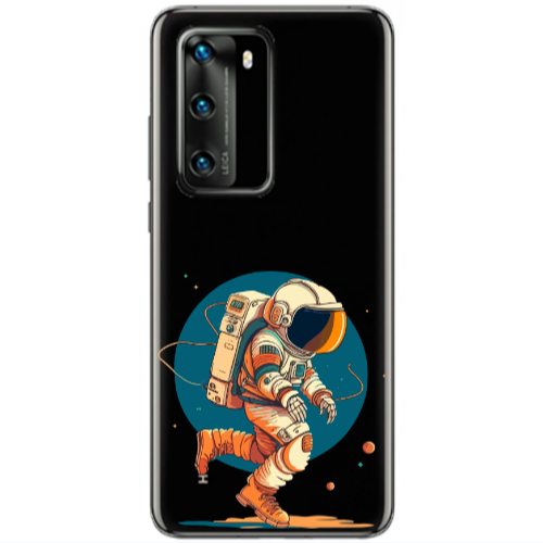 Huawei P40 Run Space Transparent Silicone TPU Θήκη
