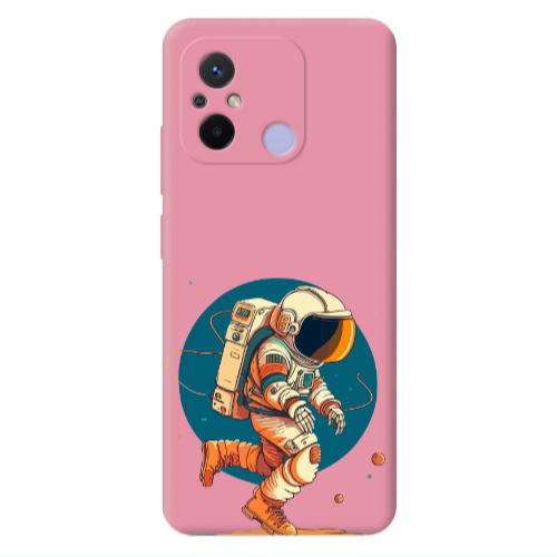 Xiaomi Redmi 12C Run Space Pink Colored Silicone TPU Θήκη