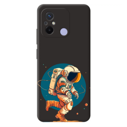 Xiaomi Redmi 12C Run Space Black Colored Silicone TPU Θήκη