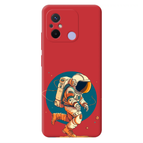 Xiaomi Redmi 12C Run Space Red Colored Silicone TPU Θήκη