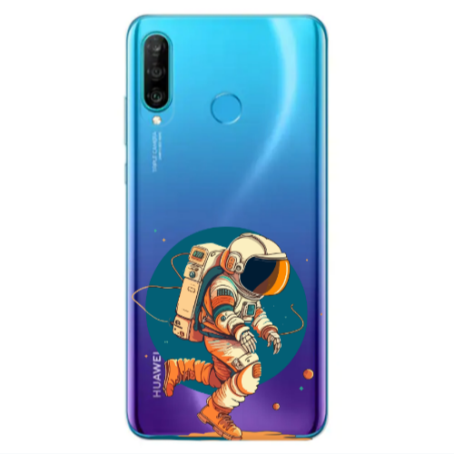 Huawei P30 Lite Run Space Transparent Silicone TPU Θήκη