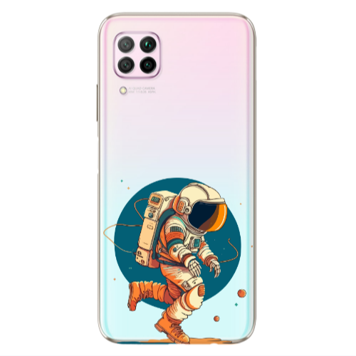 Huawei P40 Lite Run Space Transparent Silicone TPU Θήκη
