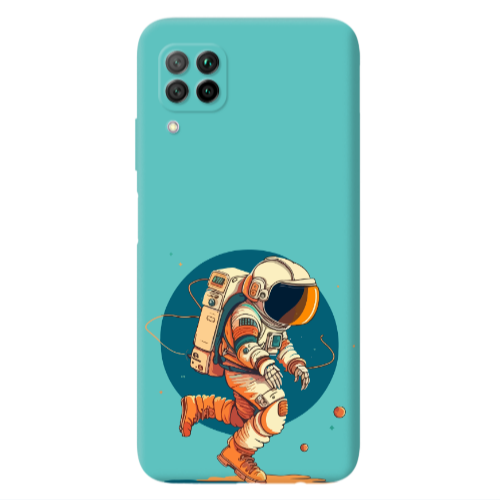 Huawei P40 Lite Run Space Turquoise Colored Silicone TPU Θήκη