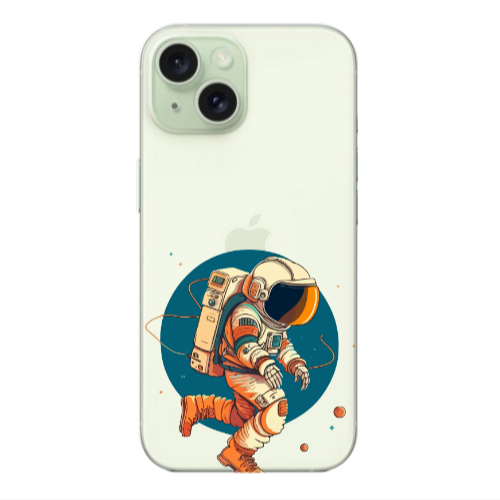 Apple iPhone 15 Run Space Transparent Silicone TPU Θήκη