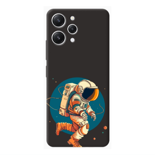 Xiaomi Redmi 12 Run Space Black Colored Silicone TPU Θήκη