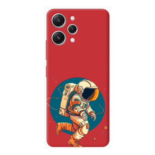 Xiaomi Redmi 12 Run Space Red Colored Silicone TPU Θήκη