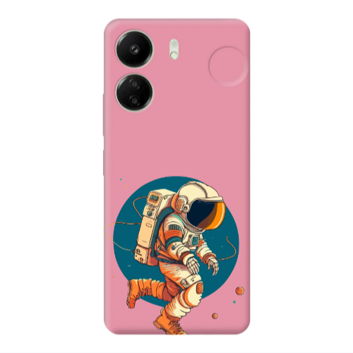 Xiaomi Redmi 13C Run Space Pink Colored Silicone TPU Θήκη