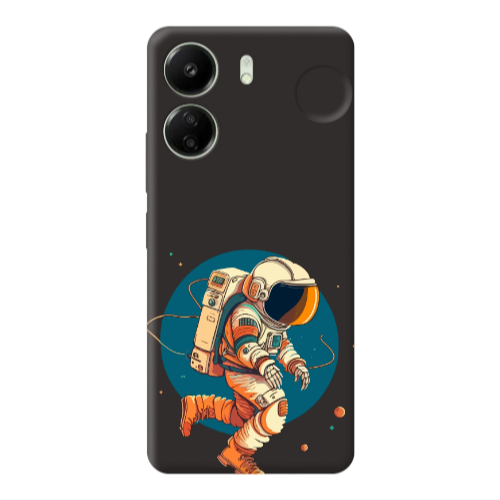 Xiaomi Redmi 13C Run Space Black Colored Silicone TPU Θήκη