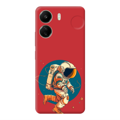 Xiaomi Redmi 13C Run Space Red Colored Silicone TPU Θήκη
