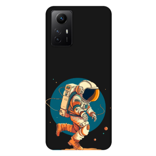 Xiaomi Redmi Note 12s Run Space Black Colored Silicone TPU Θήκη