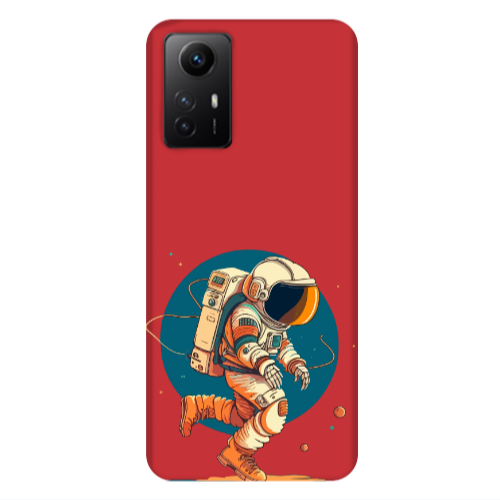 Xiaomi Redmi Note 12s Run Space Red Colored Silicone TPU Θήκη