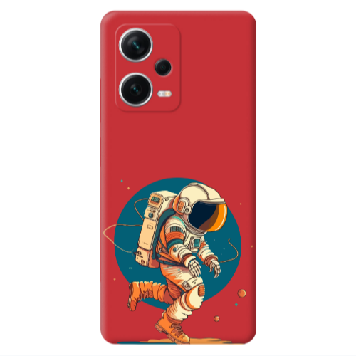 Xiaomi Poco X5 Run Space Red Colored Silicone TPU Θήκη