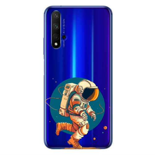 Huawei Nova 5 T Run Space Transparent Silicone TPU Θήκη